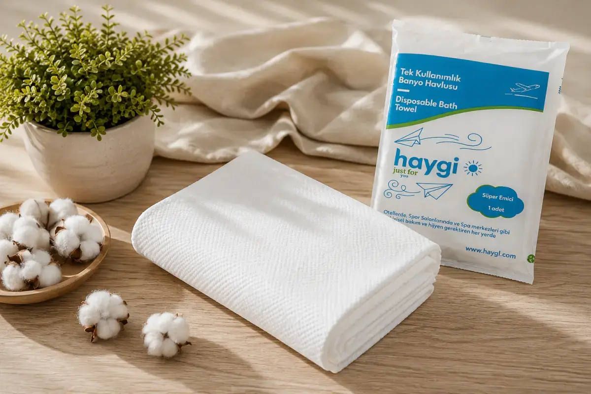 Tek kullanımlık otel havlusu ve çevre dostu selüloz esaslı üretim süreci
